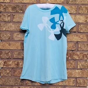 Under Armour Blue Short Sleeve Athletic Tee Youth Large